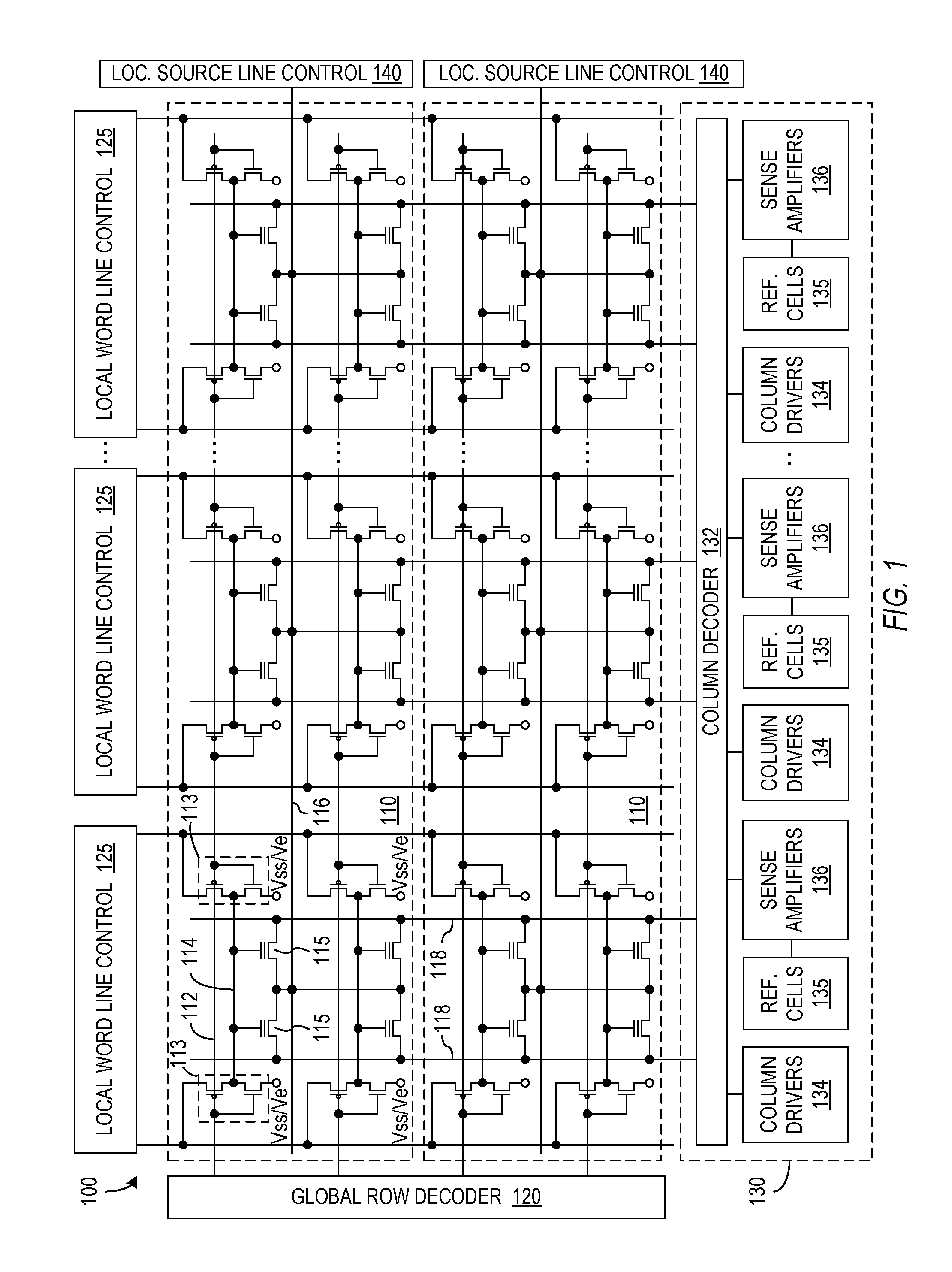 Patent drawing from US 10,468,107, Programming nonvolatile memory cells through a series of predetermined threshold voltages