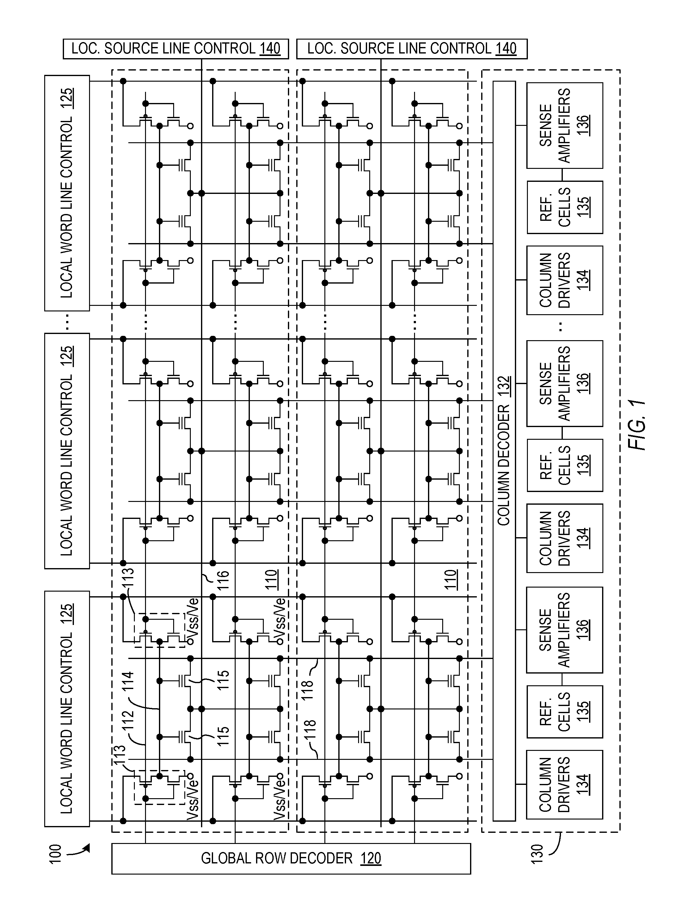 Patent drawing from US 10,535,407, Adaptive parallel writing to nonvolatile memory cells