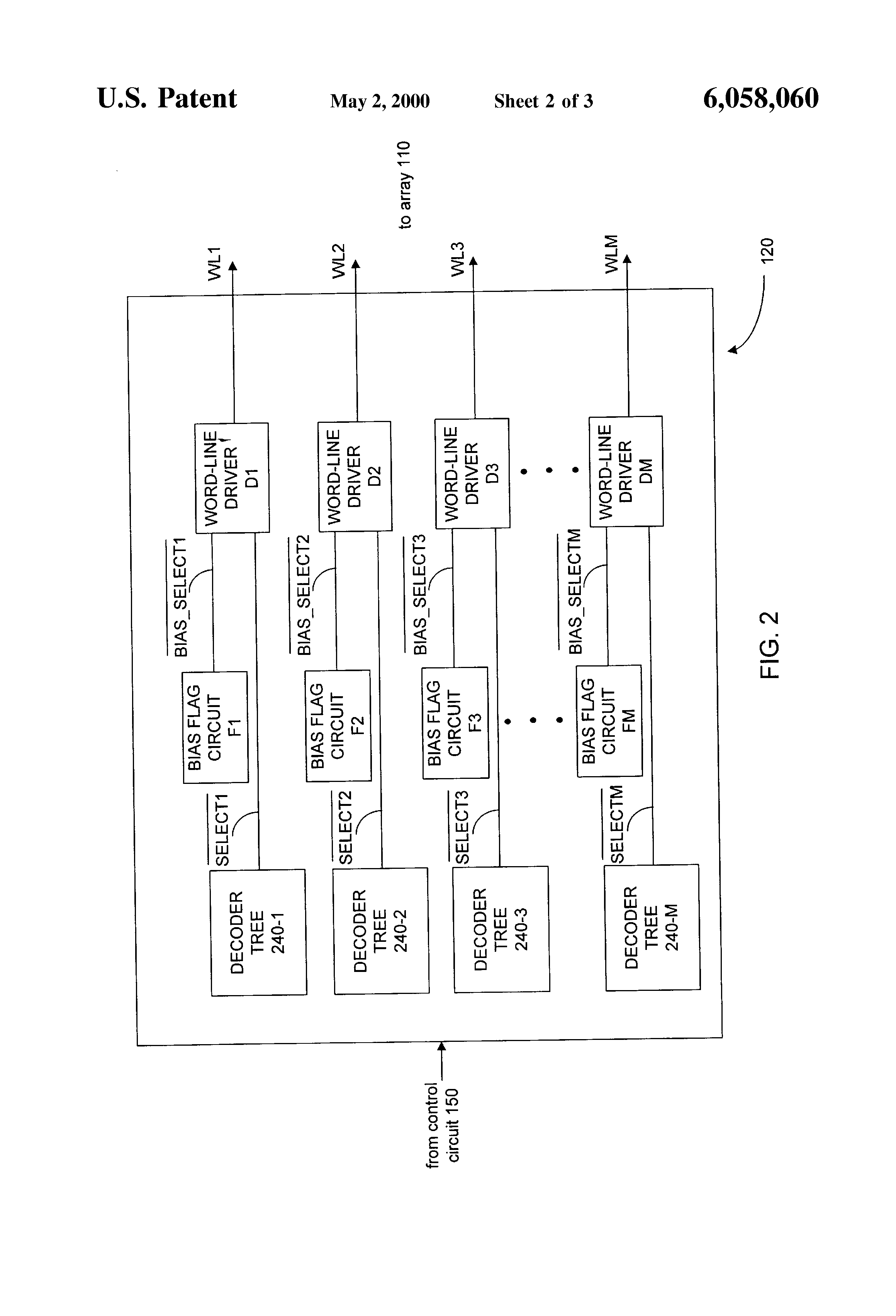 Patent drawing from US 6,058,060, Multi-bit-per-cell and analog/multi-level non-volatile memories with improved resolution and signal-to-noise ratio