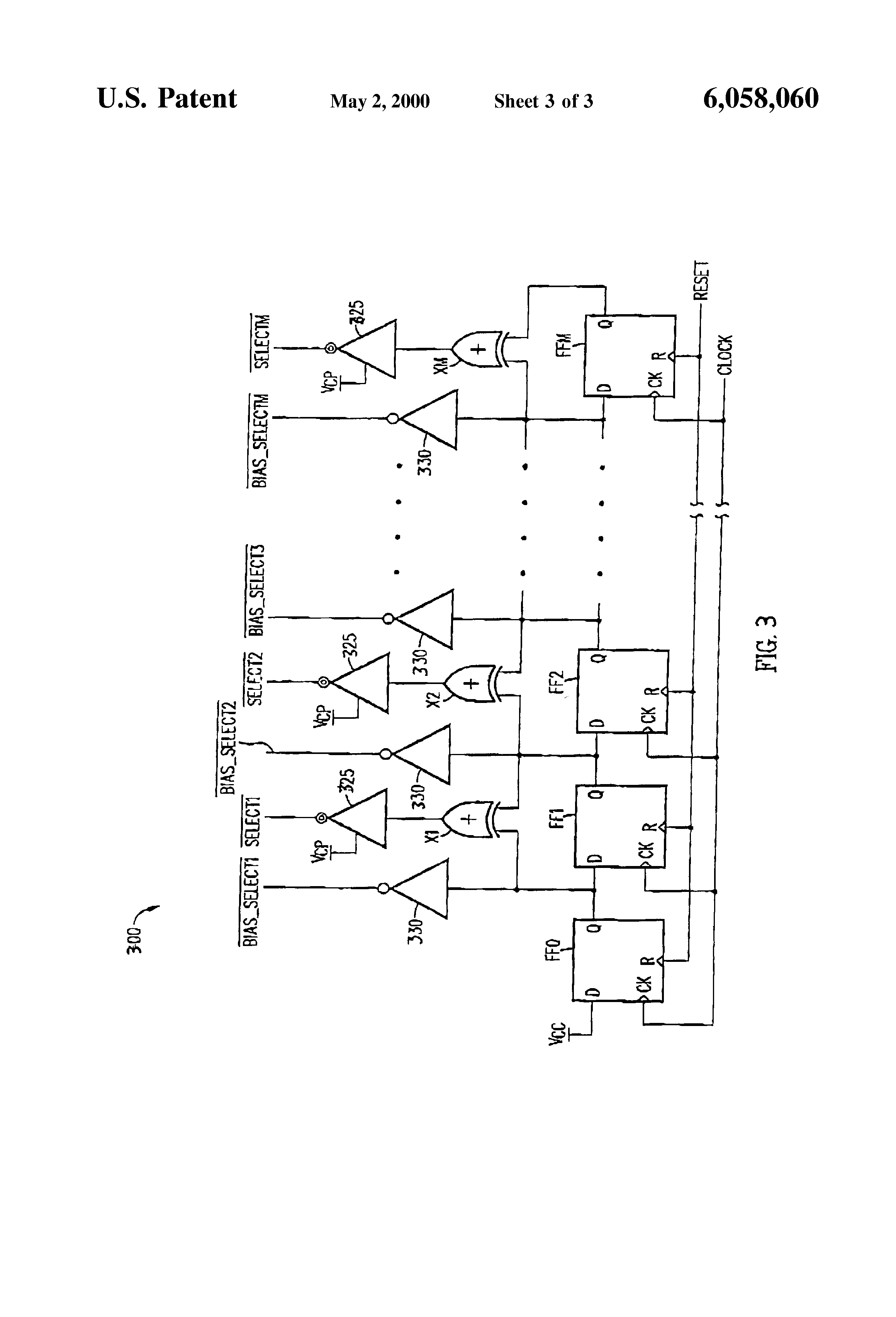 Patent drawing from US 6,058,060, Multi-bit-per-cell and analog/multi-level non-volatile memories with improved resolution and signal-to-noise ratio