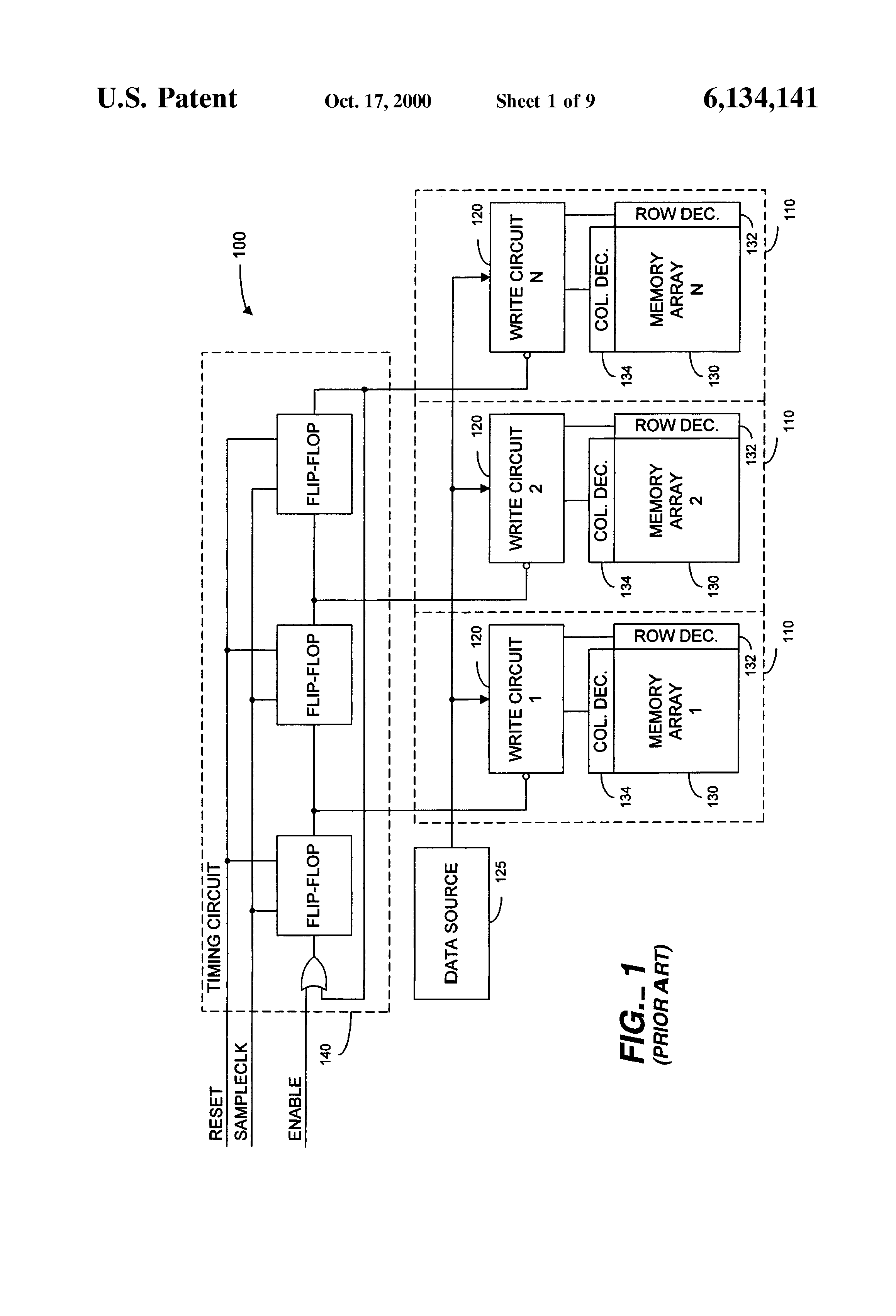 Patent drawing from US 6,134,141, Dynamic write process for high bandwidth multi-bit-per-cell and analog/multi-level non-volatile memories