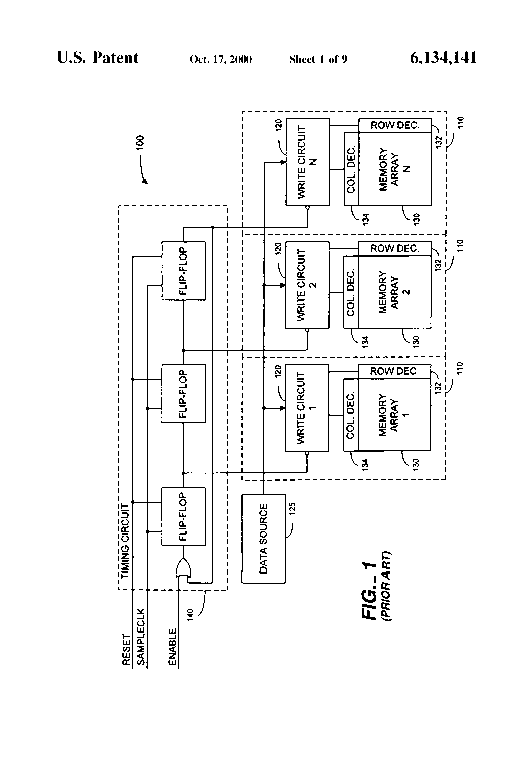 Patent drawing from US 6,134,141, Dynamic write process for high bandwidth multi-bit-per-cell and analog/multi-level non-volatile memories