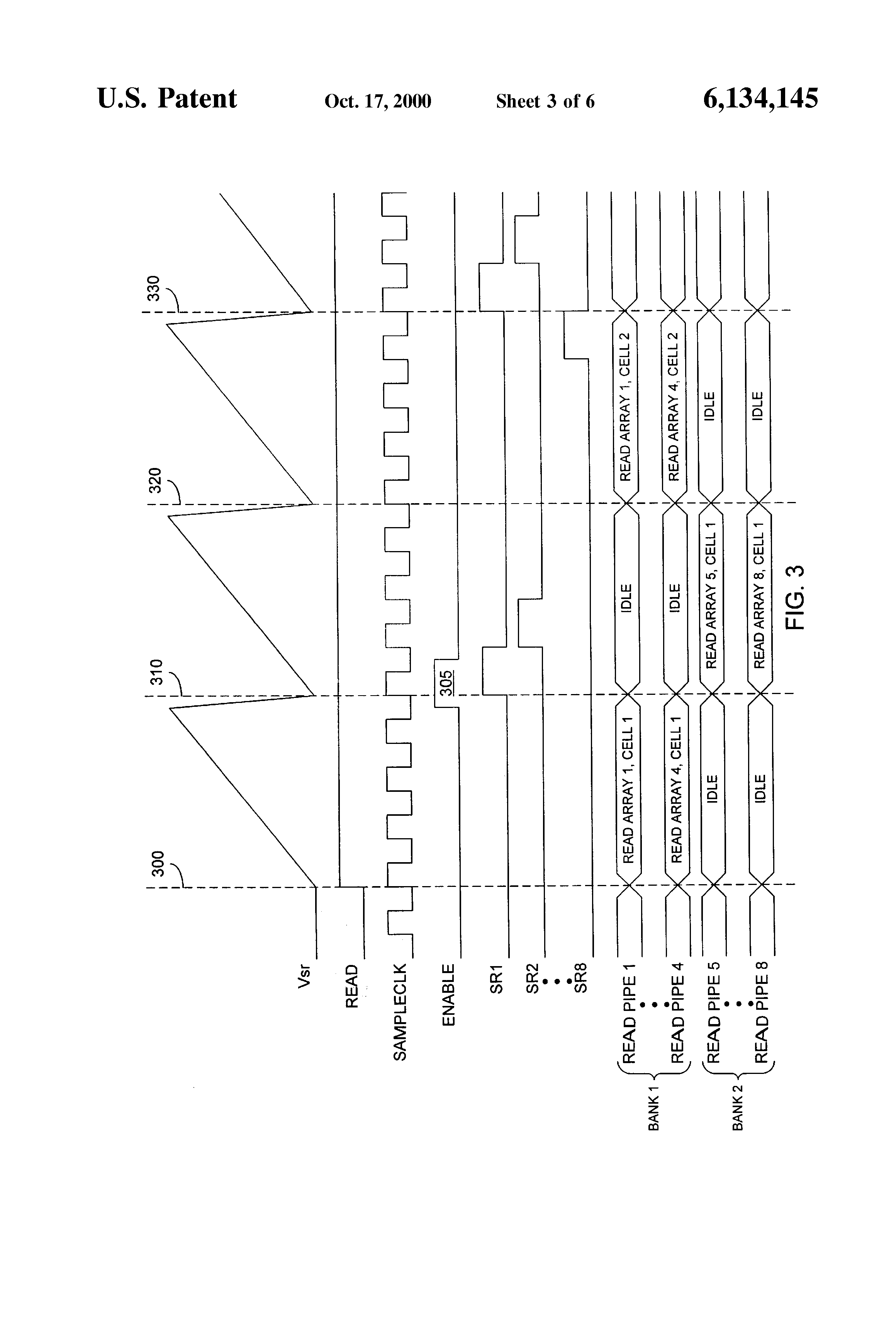 Patent drawing from US 6,134,145, High data rate write process for non-volatile flash memories