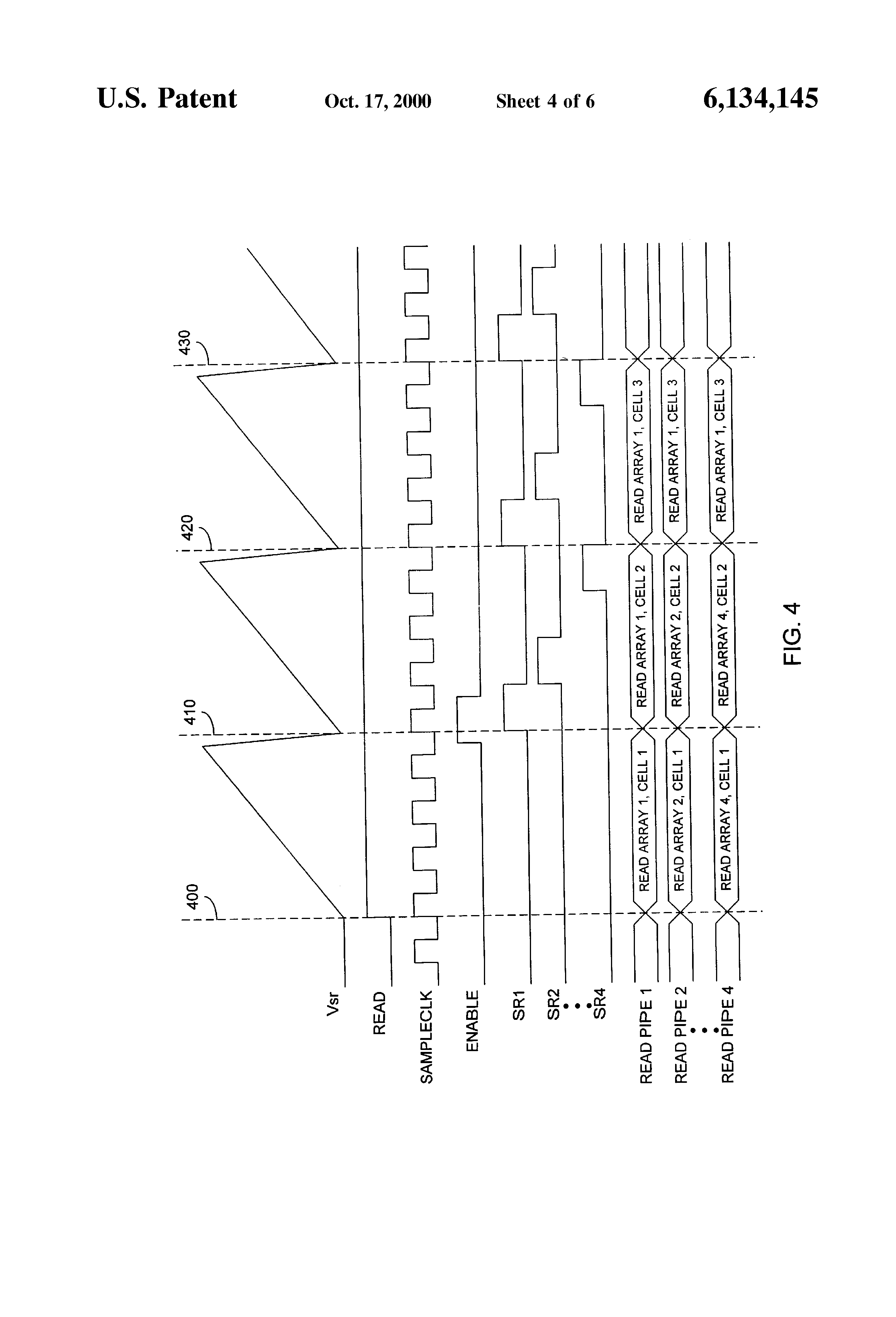 Patent drawing from US 6,134,145, High data rate write process for non-volatile flash memories
