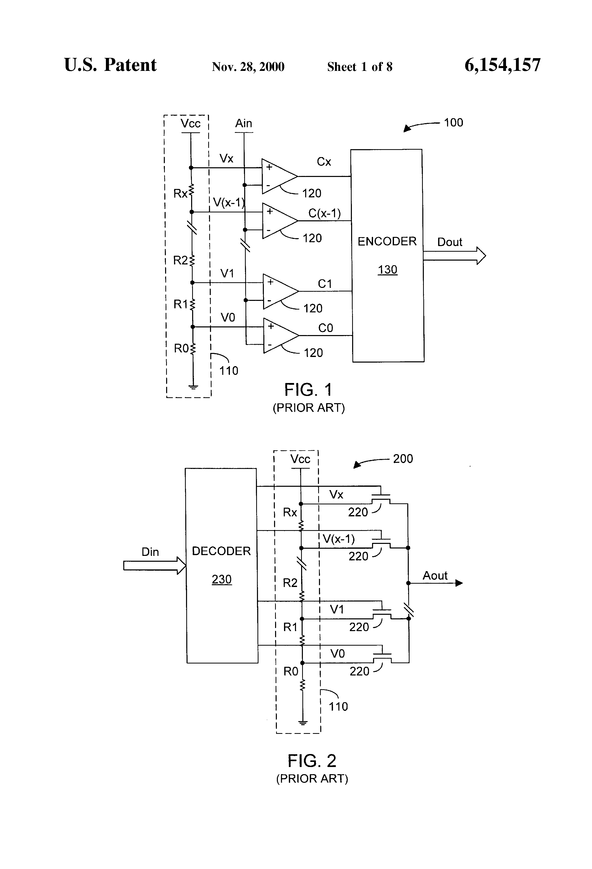 Patent drawing from US 6,154,157, Non-linear mapping of threshold voltages for analog/multi-level memory