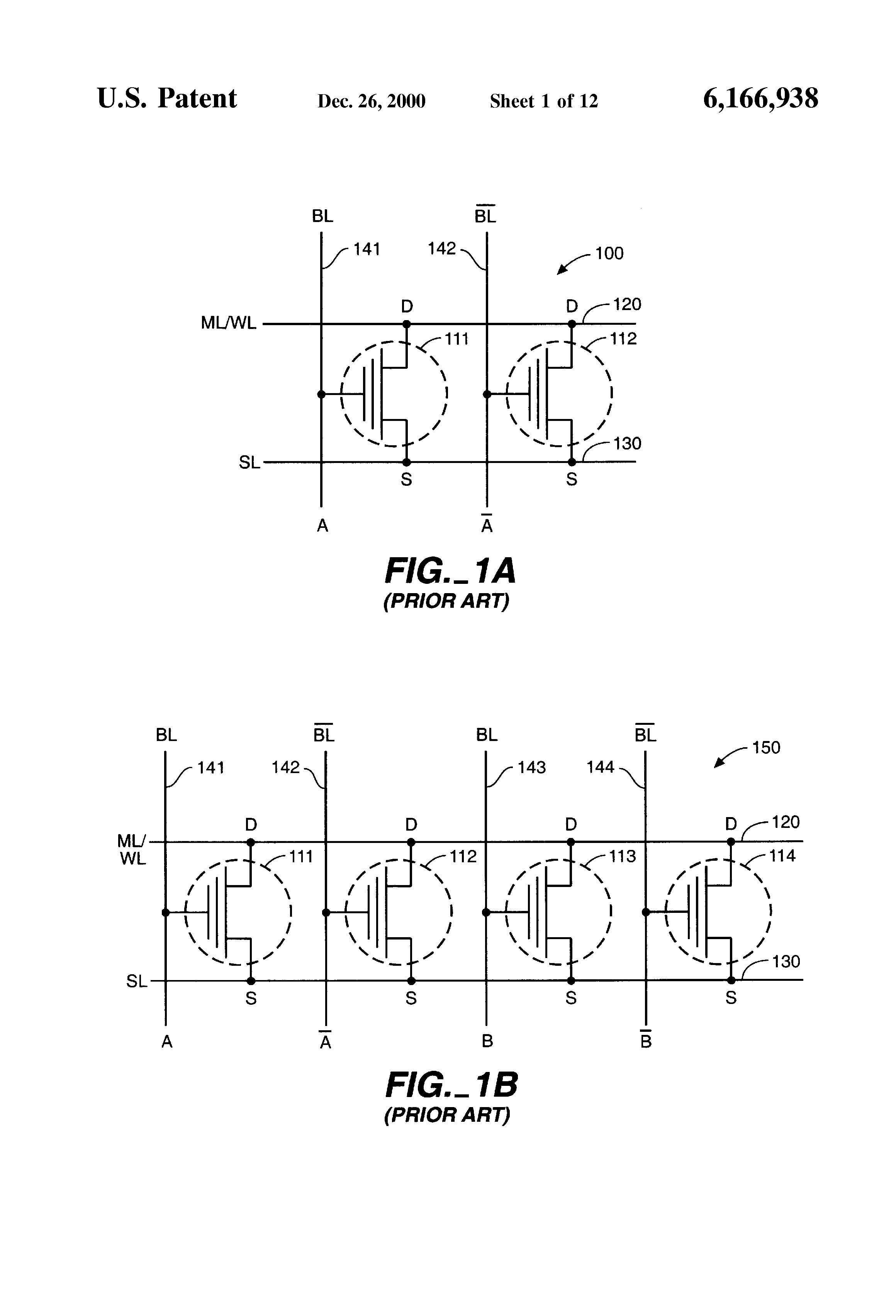 Patent drawing from US 6,166,938, Data encoding for content addressable memories