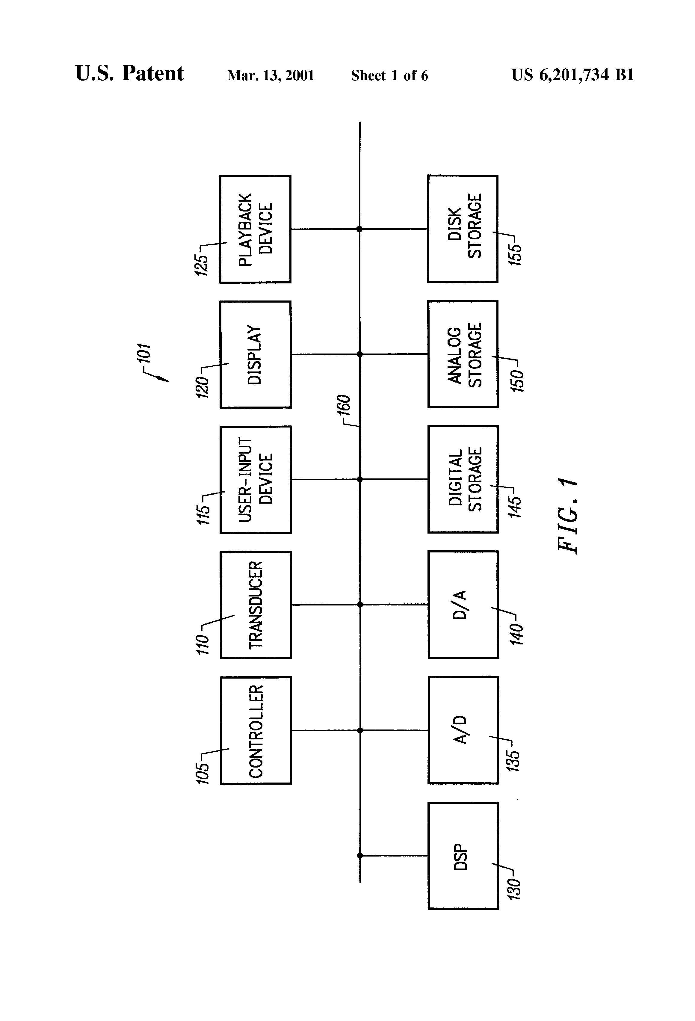 Patent drawing from US 6,201,734, Programmable impedance device