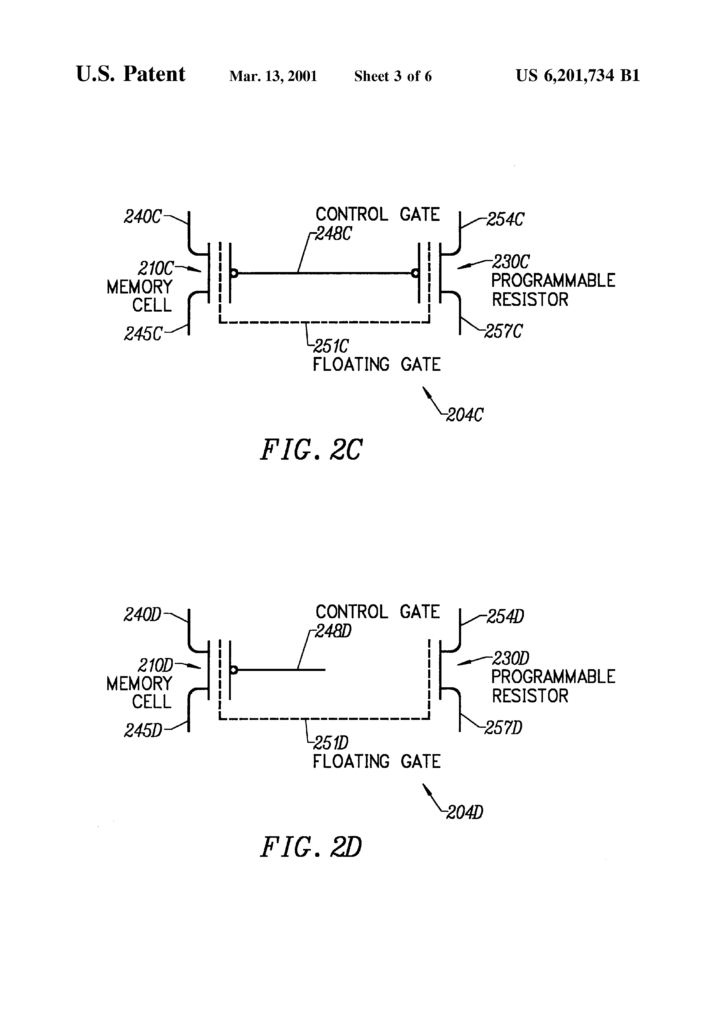 Patent drawing from US 6,201,734, Programmable impedance device