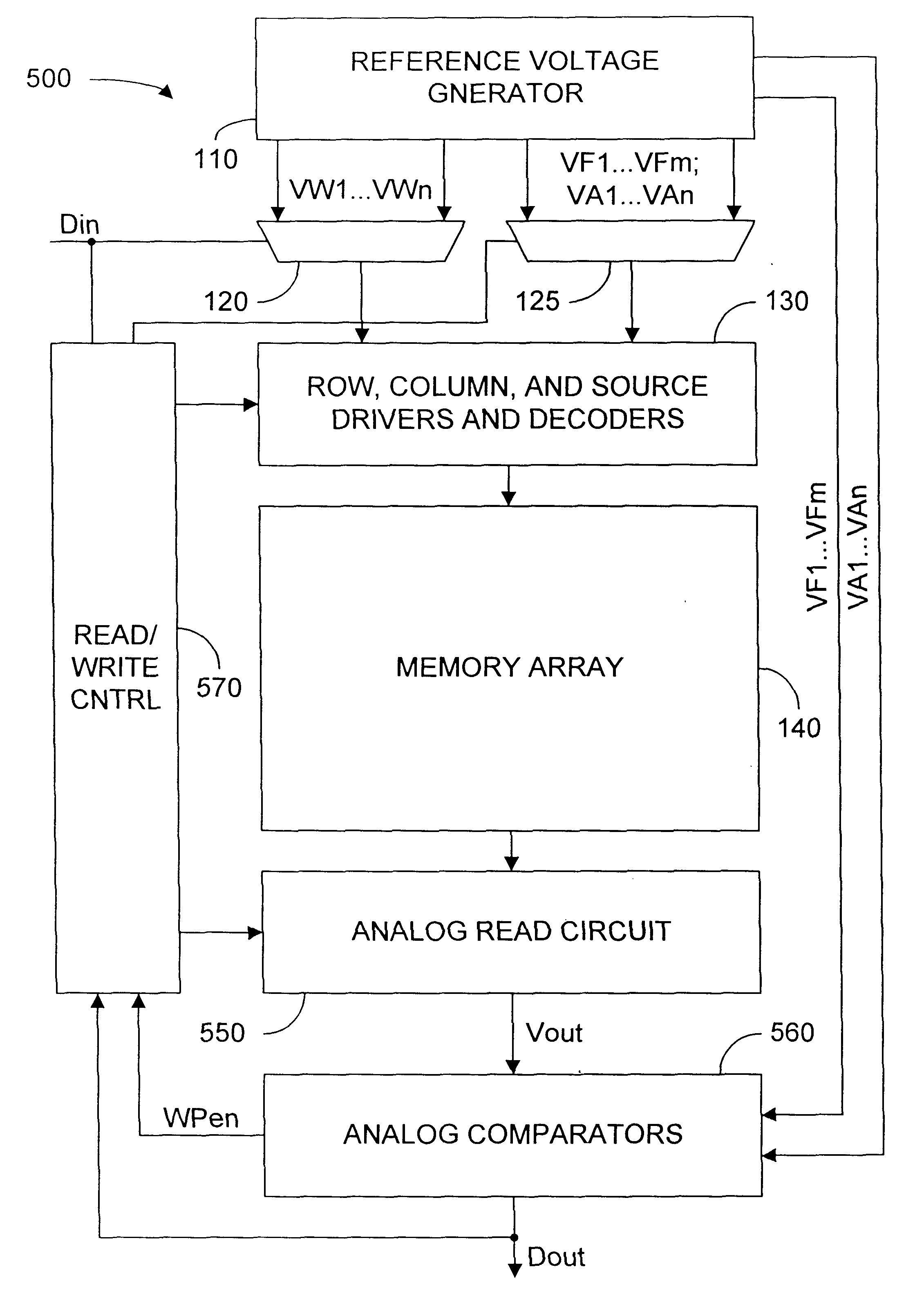 Patent drawing from US 6,307,776, Multi-bit-per-cell flash EEPROM memory with refresh