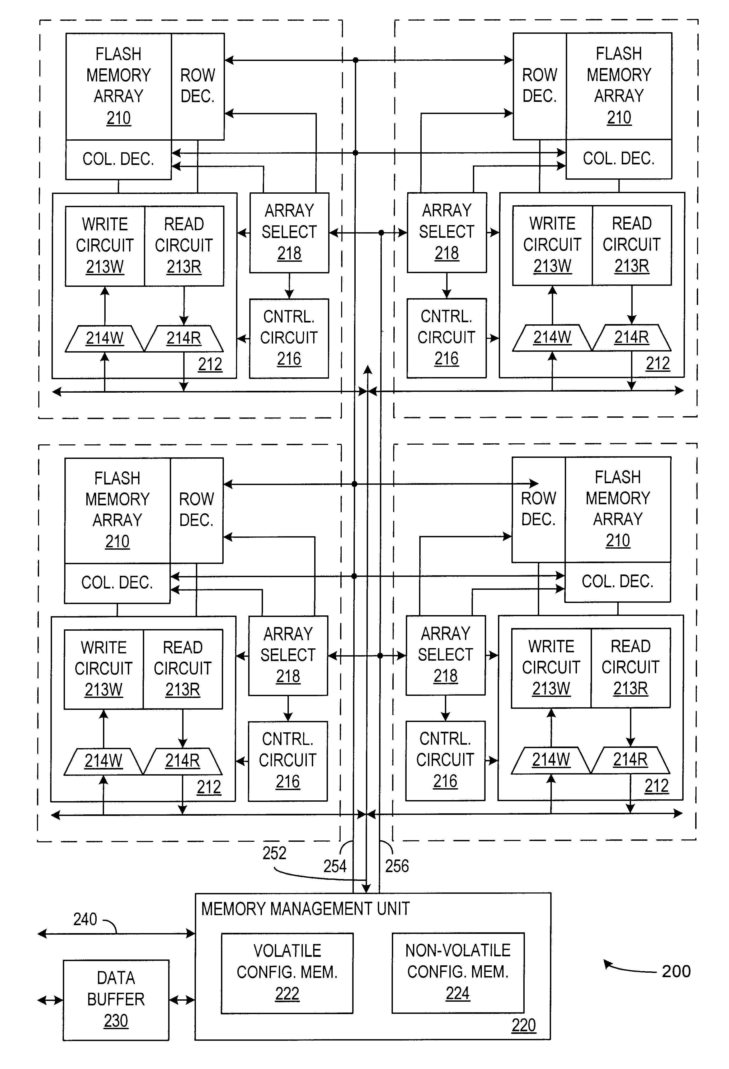 Patent drawing from US 6,363,008, Multi-bit-cell non-volatile memory with maximized data capacity