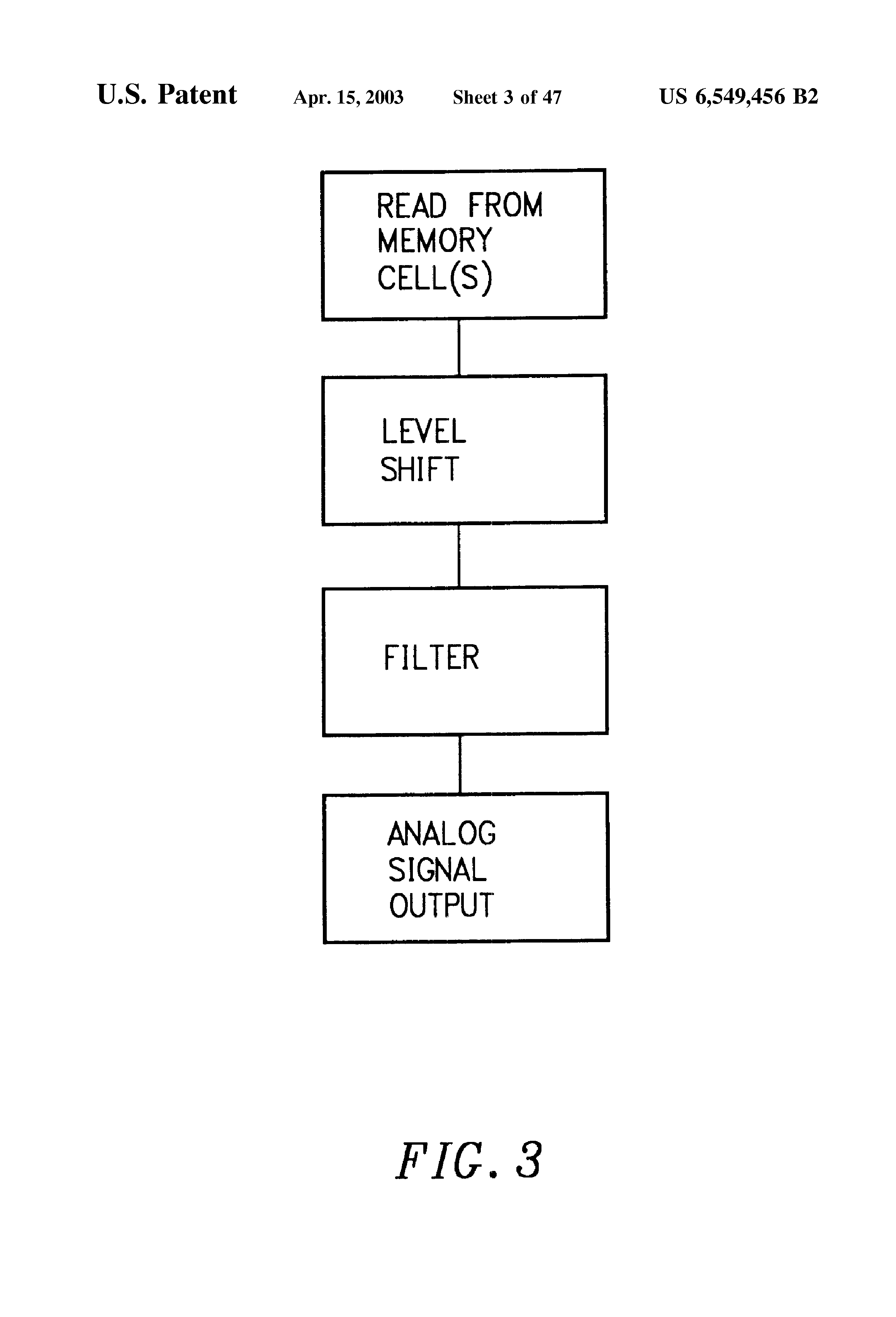 Patent drawing from US 6,549,456, Integrated circuit with analog or multilevel storage cells and user-selectable sampling frequency