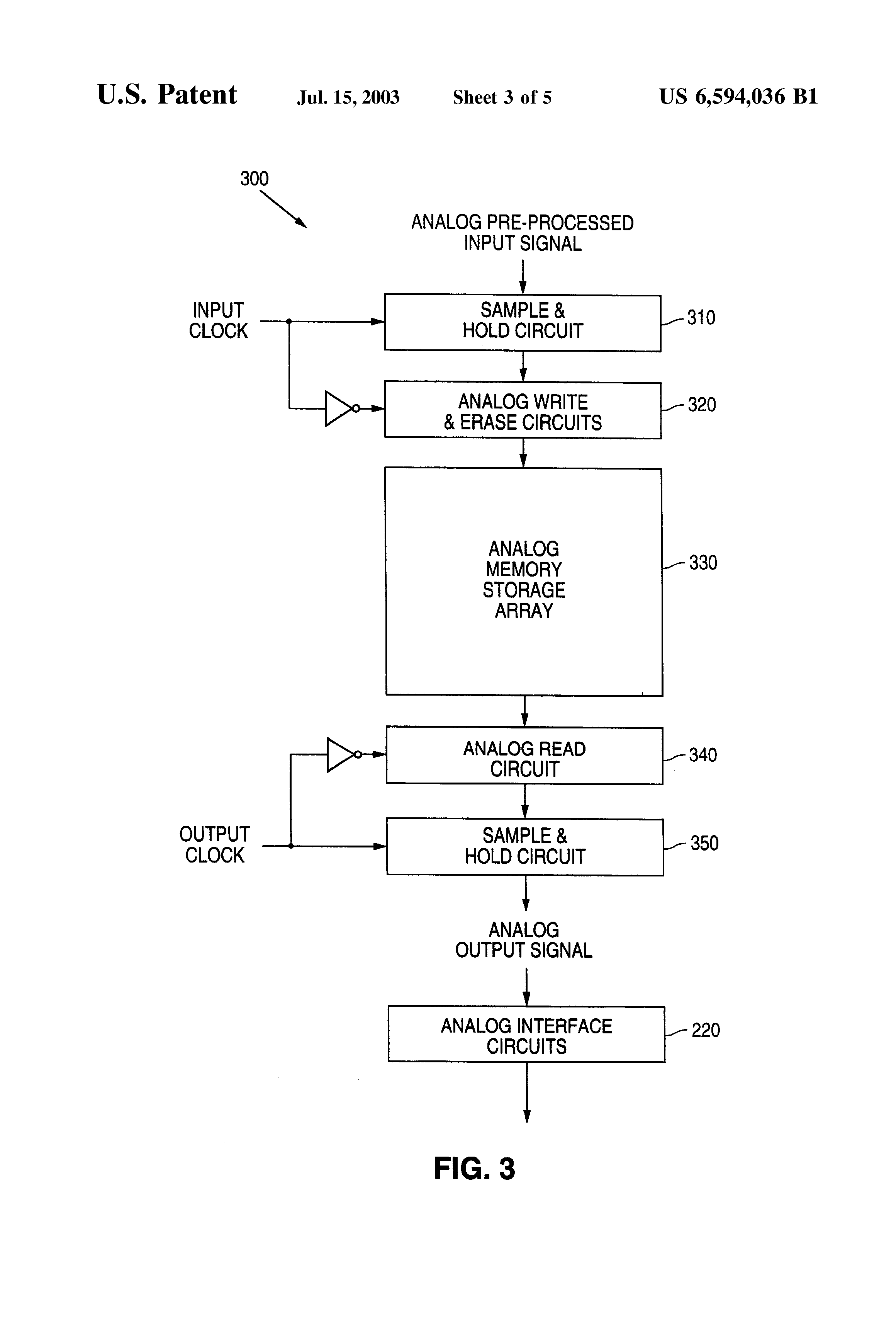 Patent drawing from US 6,594,036, Analog/multi-level memory for digital imaging
