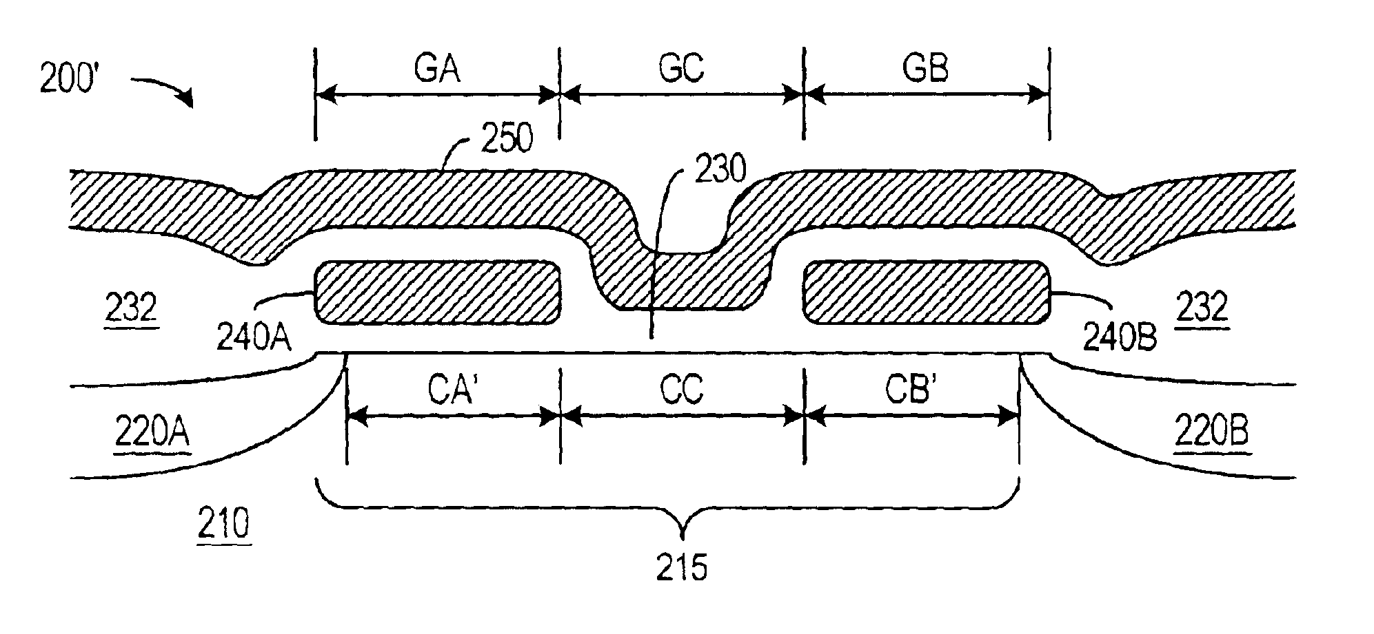 Patent drawing from US 6,747,896, Bi-directional floating gate nonvolatile memory