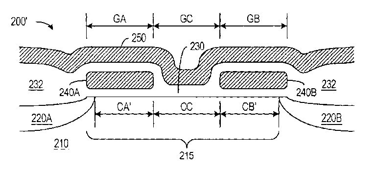 Patent drawing from US 6,747,896, Bi-directional floating gate nonvolatile memory