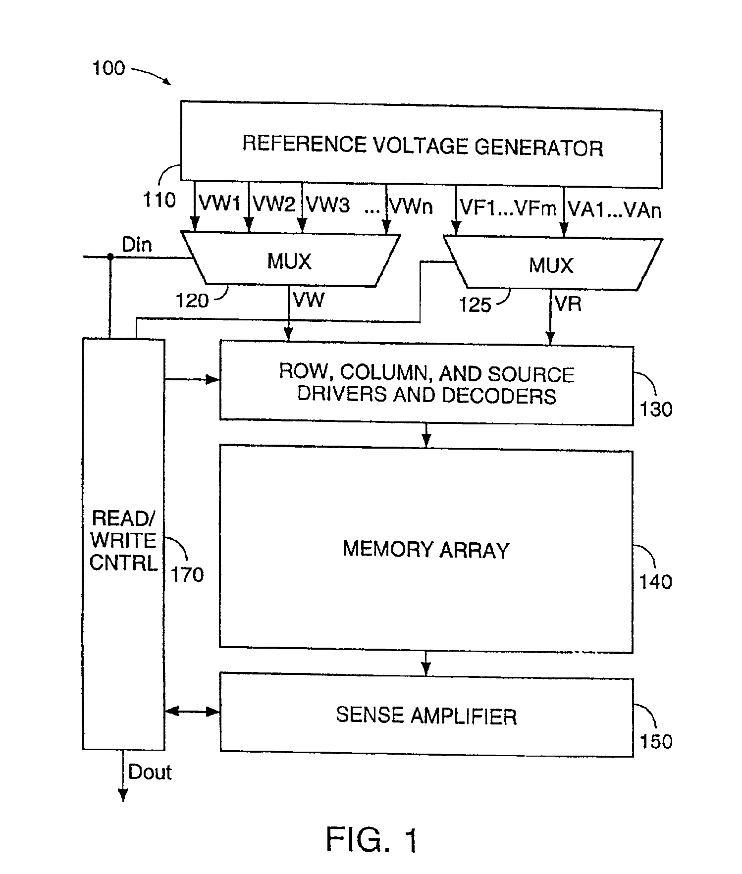 Patent drawing from US 6,898,117, Multi-bit-per-cell flash EEPROM memory with refresh