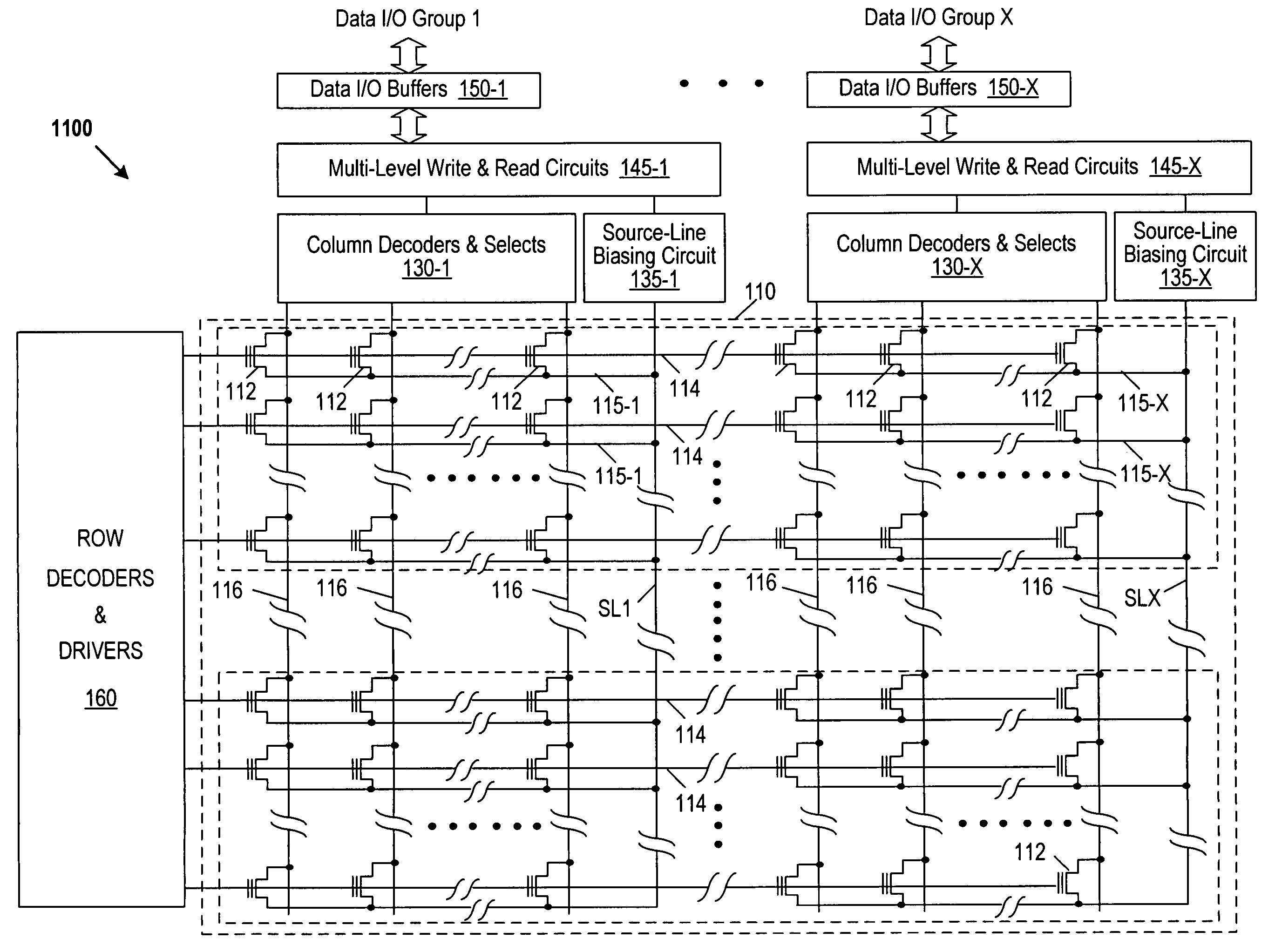 Patent drawing from US 7,054,193, Non-uniform programming pulse width for writing of multi-bit-per-cell memories