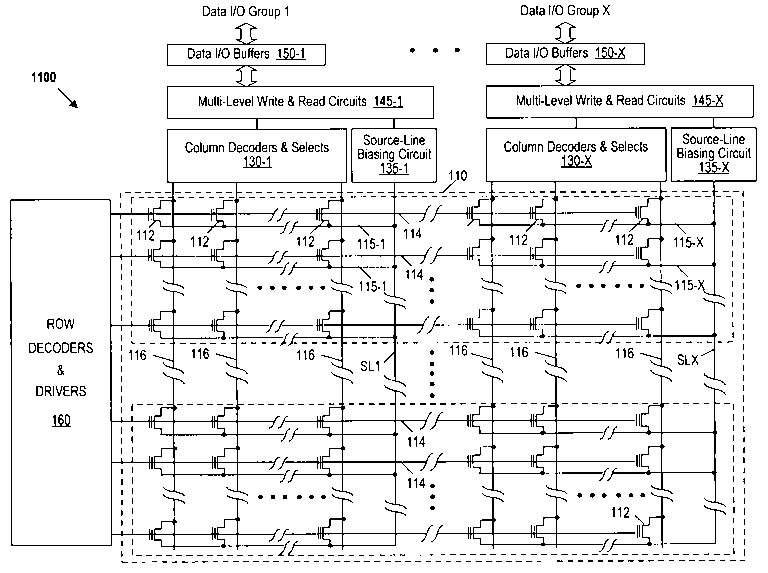 Patent drawing from US 7,054,193, Non-uniform programming pulse width for writing of multi-bit-per-cell memories