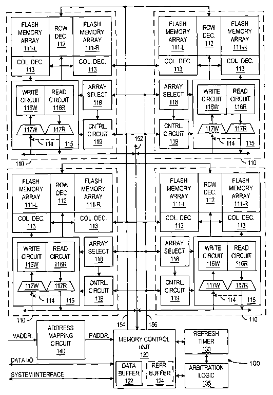 Patent drawing from US 7,079,422, Periodic refresh operations for non-volatile multiple-bit-per-cell memory