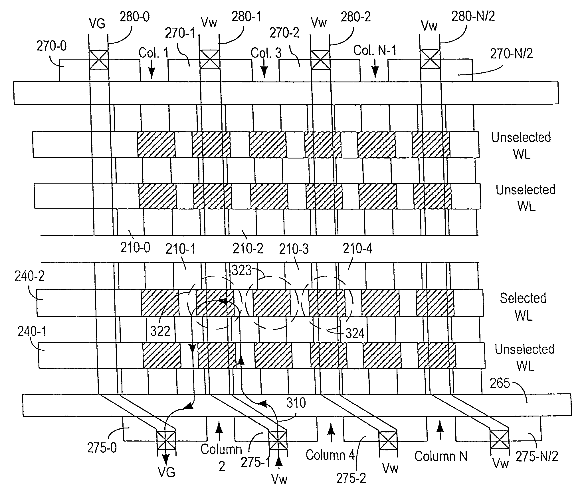 Patent drawing from US 7,227,779, Contactless bidirectional nonvolatile memory
