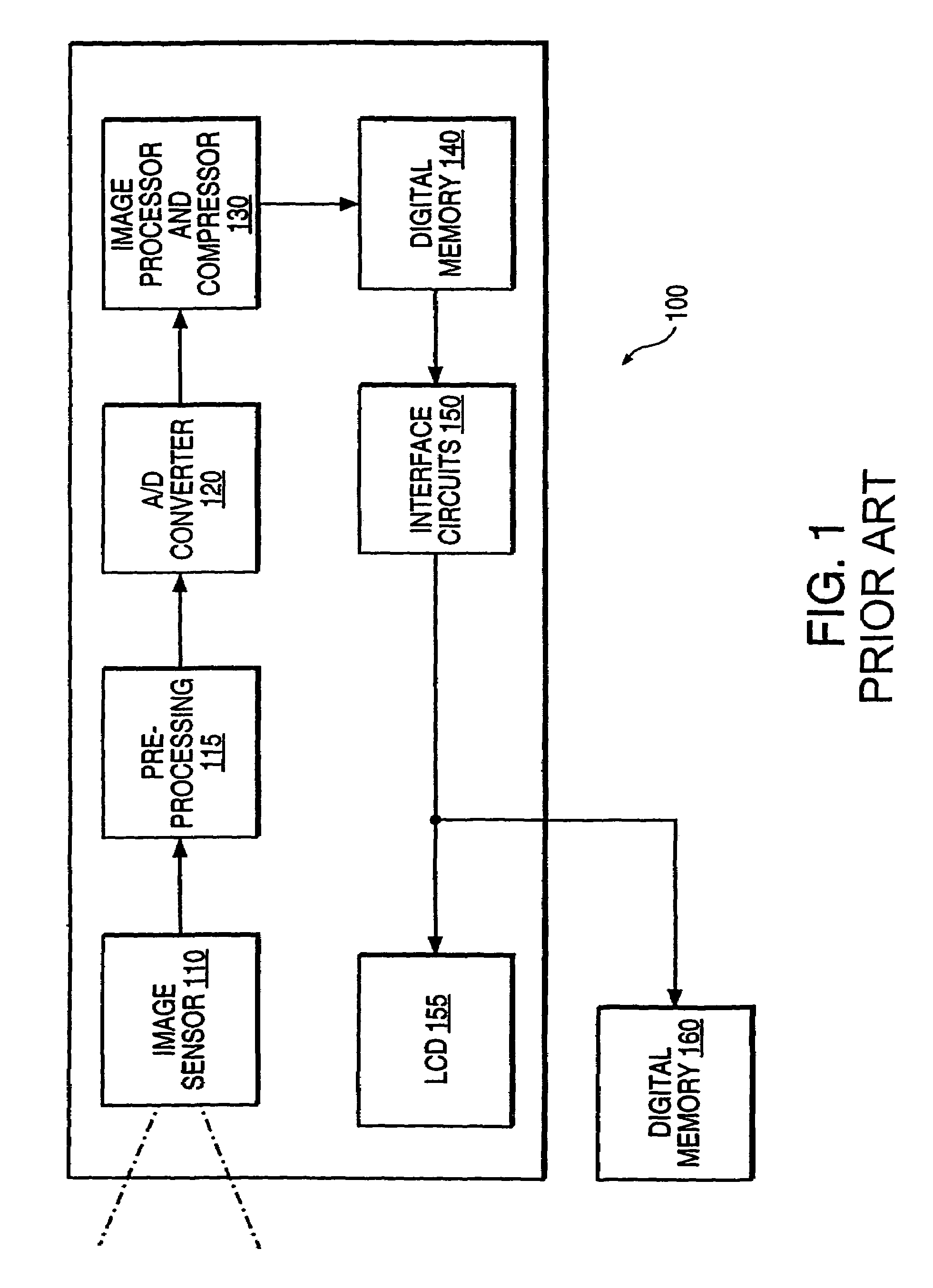 Patent drawing from US 7,268,809, Analog buffer memory for high-speed digital image capture