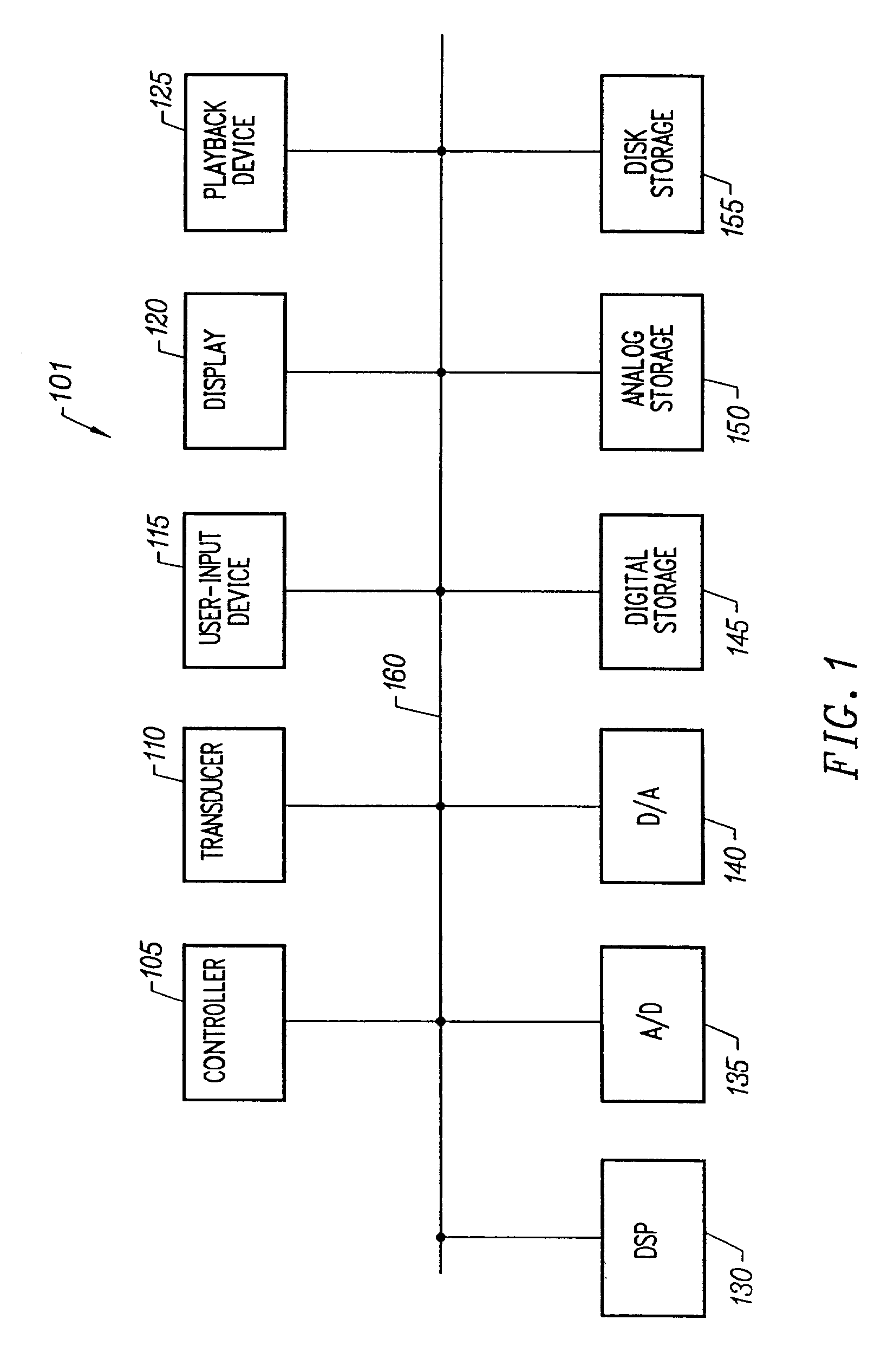 Patent drawing from US 7,298,670, Integrated circuit with analog or multilevel storage cells and user-selectable sampling frequency