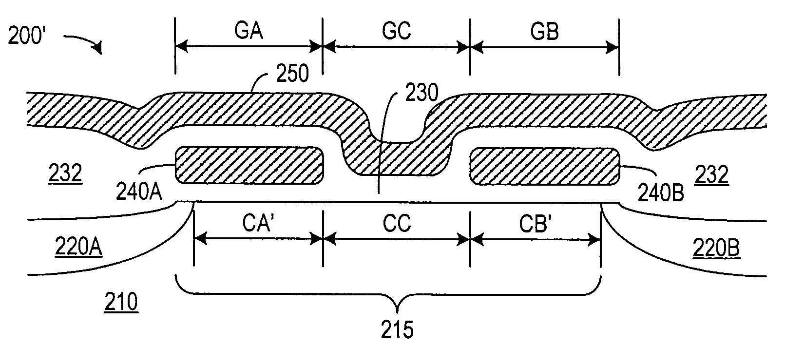 Patent drawing from US 7,355,891, Fabricating bi-directional nonvolatile memory cells