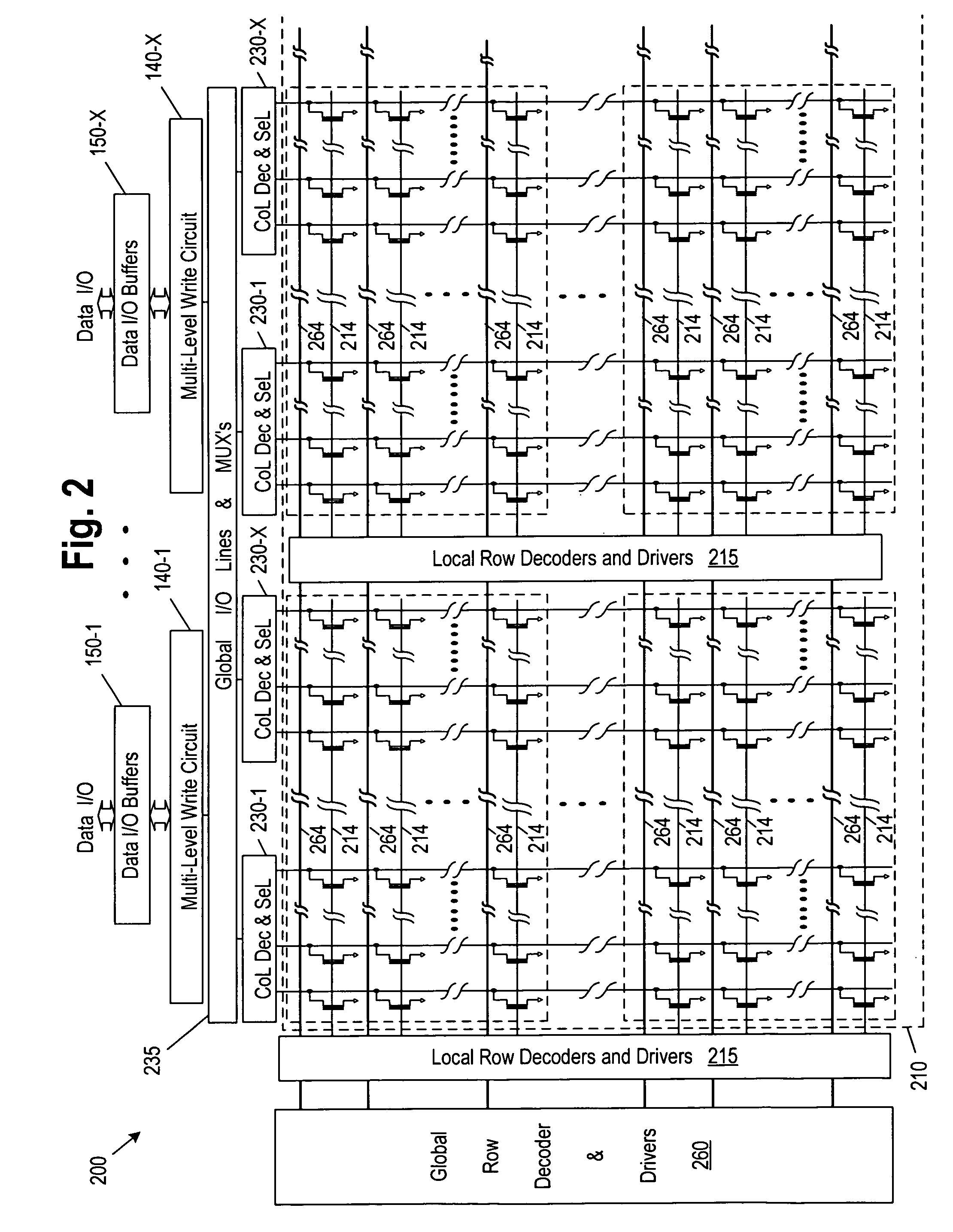 Patent drawing from US 7,426,138, Parallel programming of multiple-bit-per-cell memory cells by controlling program pulsewidth and programming voltage