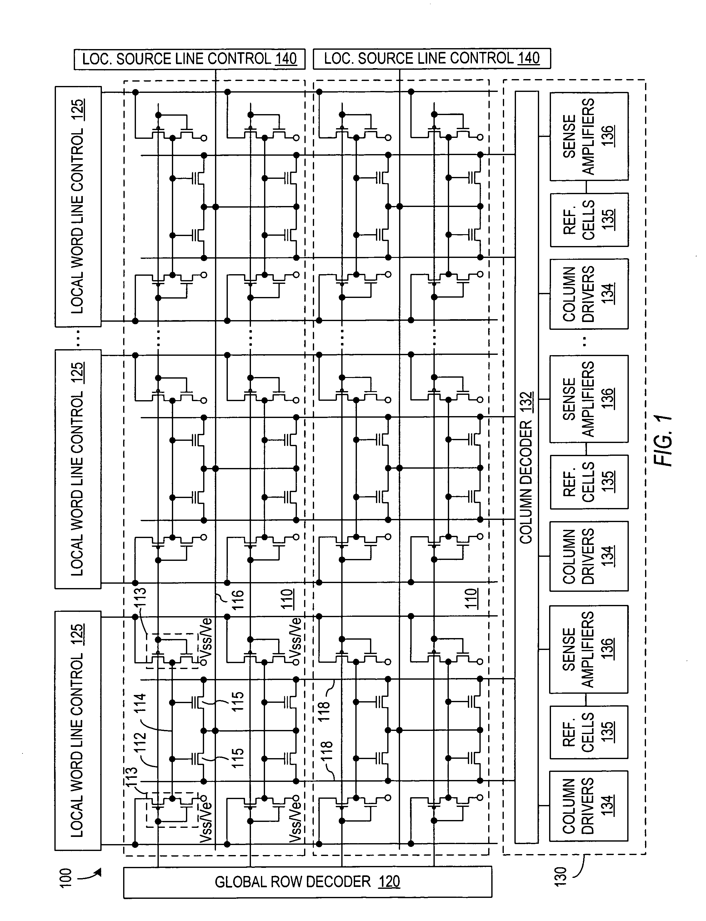 Patent drawing from US 7,656,710, Adaptive operations for nonvolatile memories