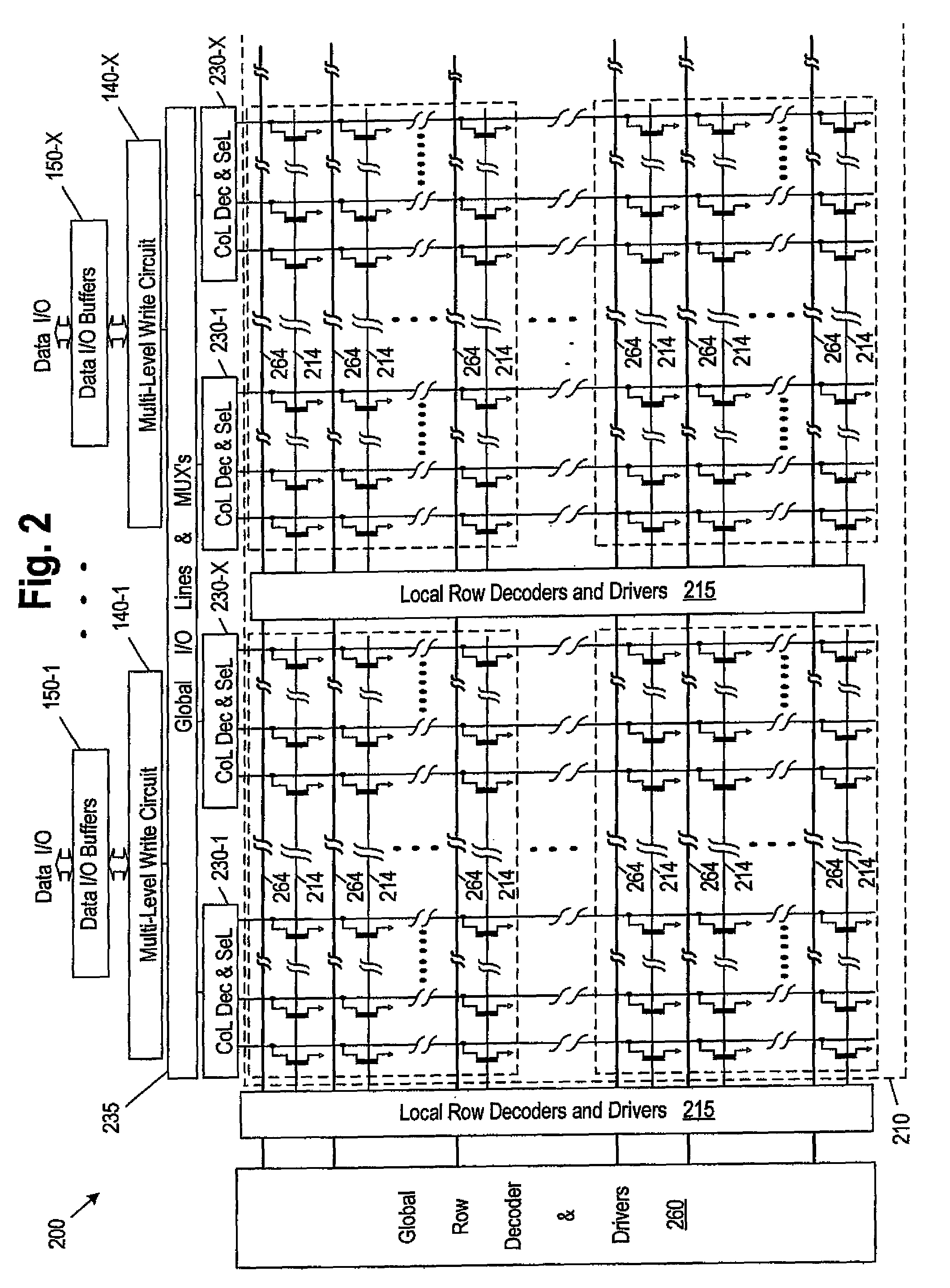 Patent drawing from US 7,808,820, Parallel programming of multiple-bit-per-cell memory cells by controlling program pulsewidth and programming voltage