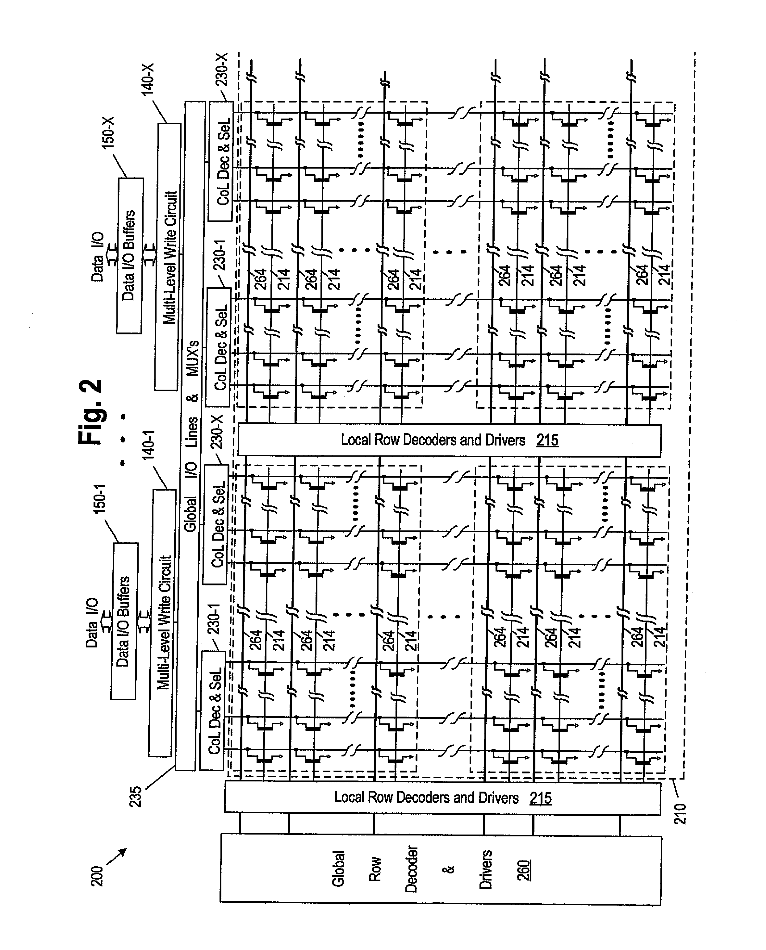 Patent drawing from US 8,027,196, Parallel programming of multiple-bit-per-cell memory cells by controlling program pulsewidth and programming voltage