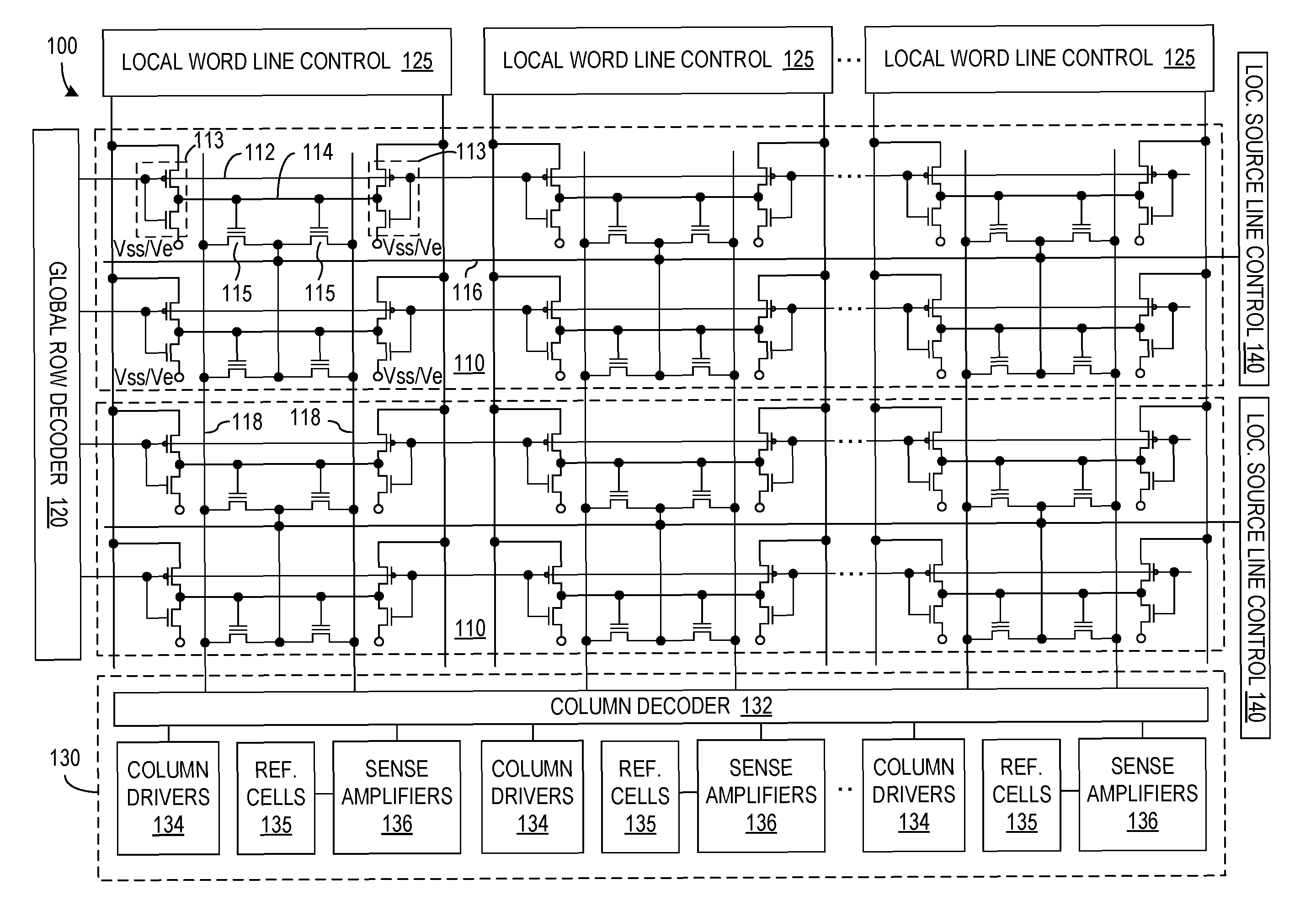 Patent drawing from US 9,576,647, Parallel programming of nonvolatile memory cells