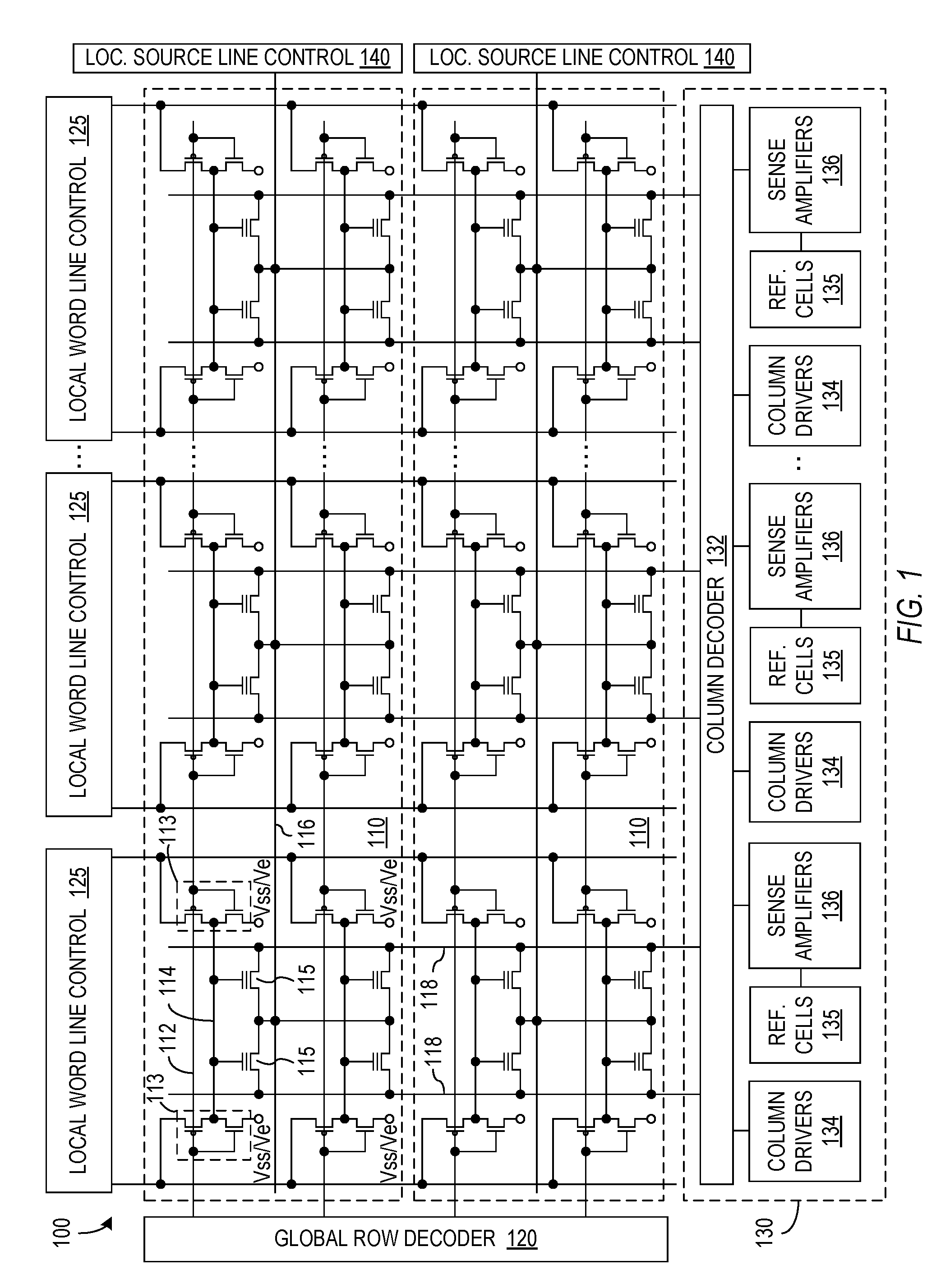 Patent drawing from US 9,576,647, Parallel programming of nonvolatile memory cells